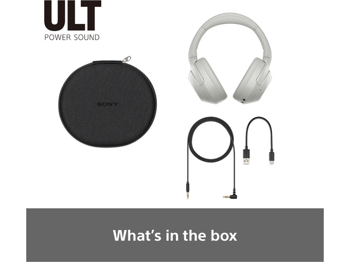 Sony ULT WEAR trådlösa hörlurar Over-Ear (vit) + Sony WI-C100 Hörlurar