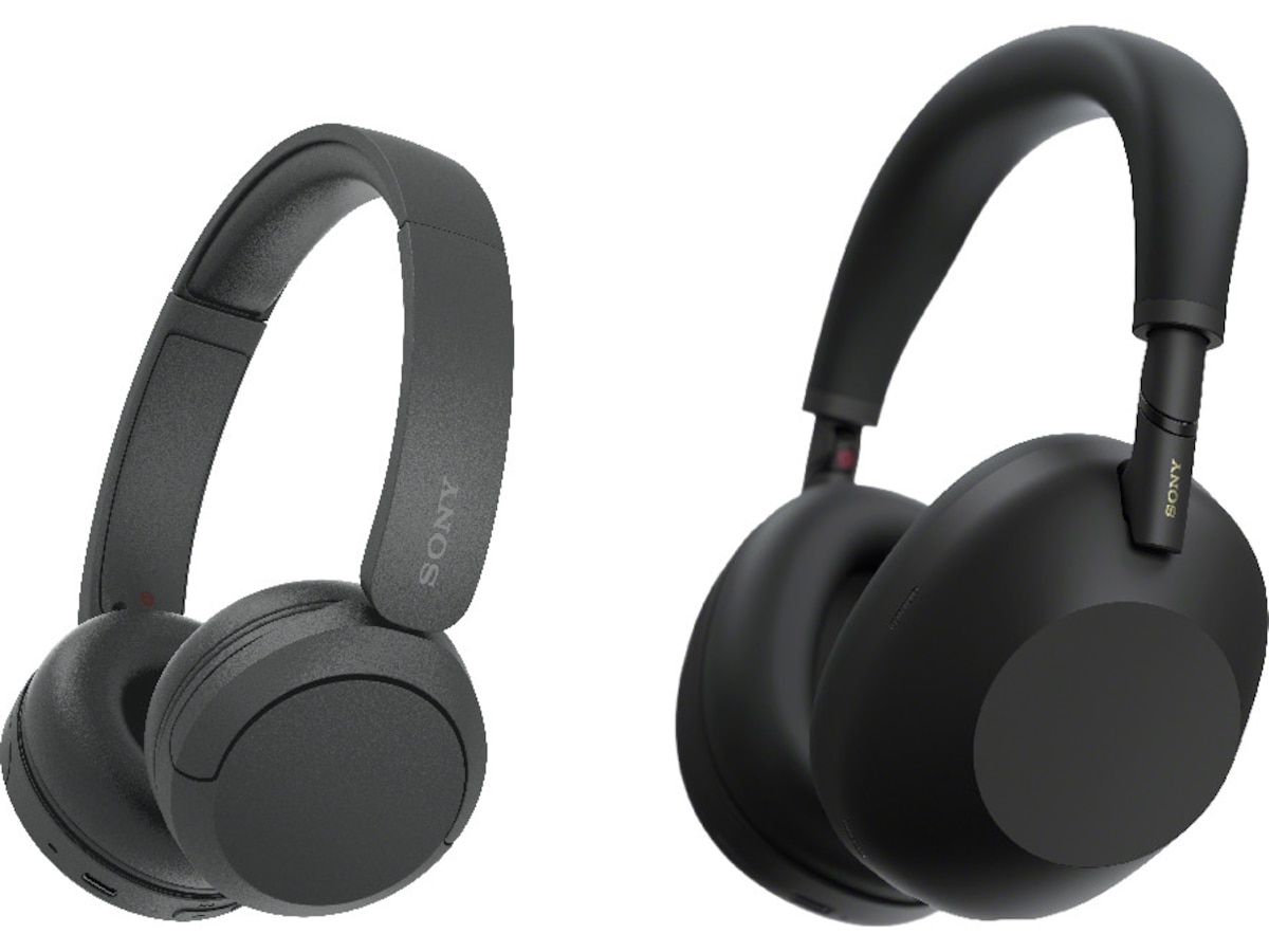 Sony WH-1000XM6 trådlösa hörlurar, Over-Ear (svart) + Sony WH-CH520 Hörlurar
