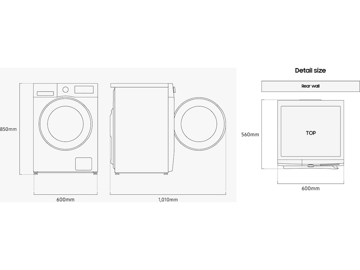 Samsung Tvättmaskin AI Ecobubble 9kg WW90DG5G34AEEE Tvättmaskin