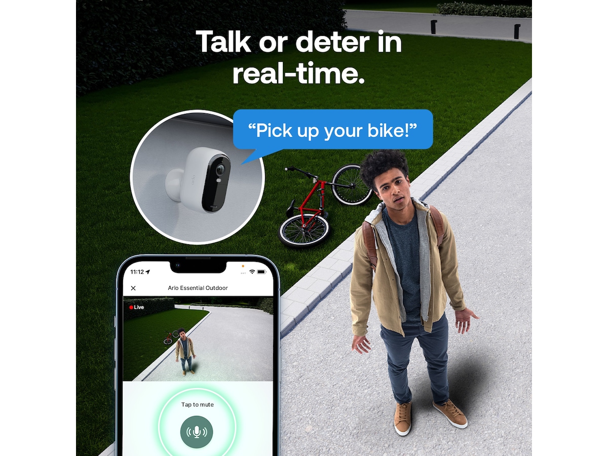 Arlo Essential 3 HD utomhus övervakningskamera 2-pack + Video Doorbell Övervakningskamera
