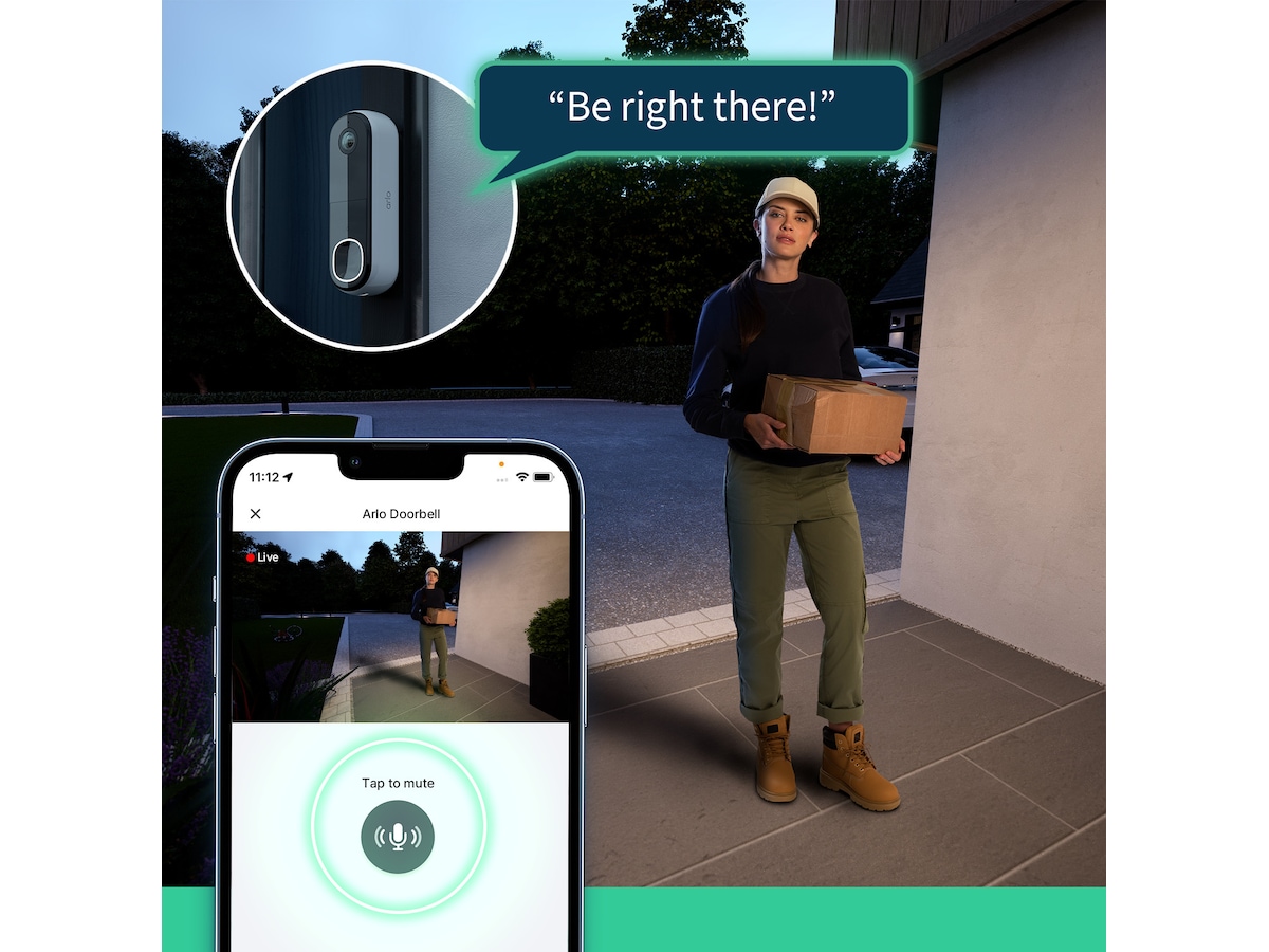 Arlo Essential 3 HD utomhus övervakningskamera 2-pack + Video Doorbell Övervakningskamera