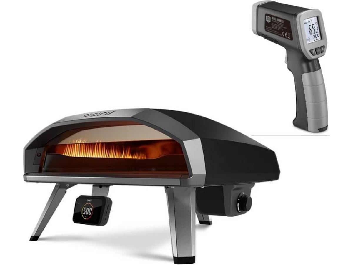 Ooni Koda 2 Pro 30mBar pizzaugn (svart) + termometer Pizzaugnar