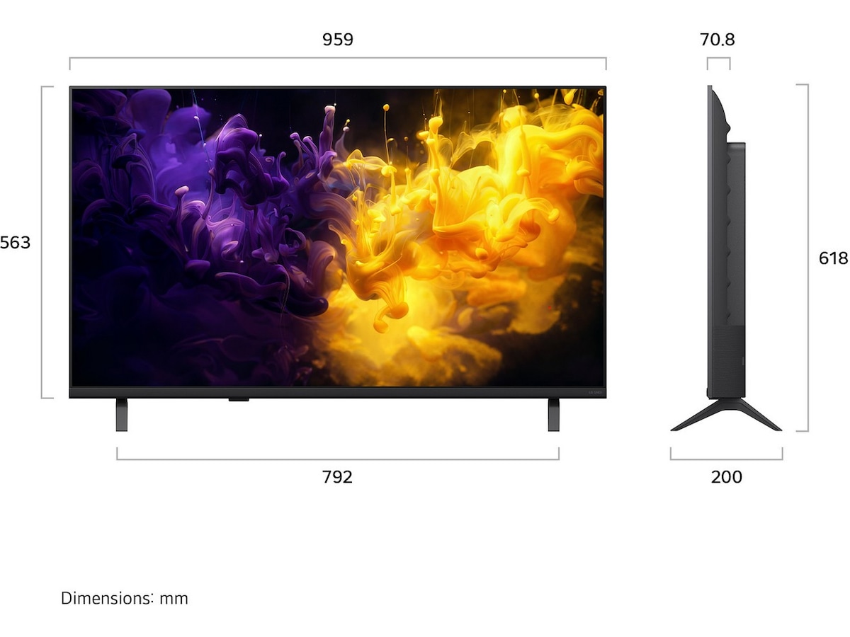 LG 43" QQNED70 MiniLED 4K Smart TV (2026) 20 - 49 tums TV