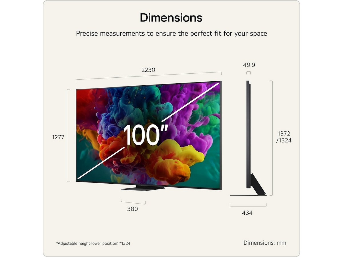LG 100'' QNED evo AI 87B6 MiniLED 4K TV (2026) Över 80 tums TV