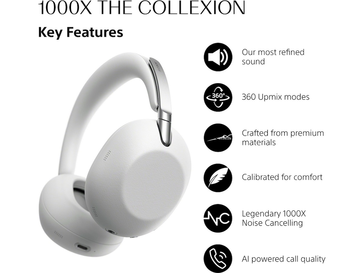 SONY 1000X THE COLLEXION Over-Ear Hörlurar (platina) Hörlurar