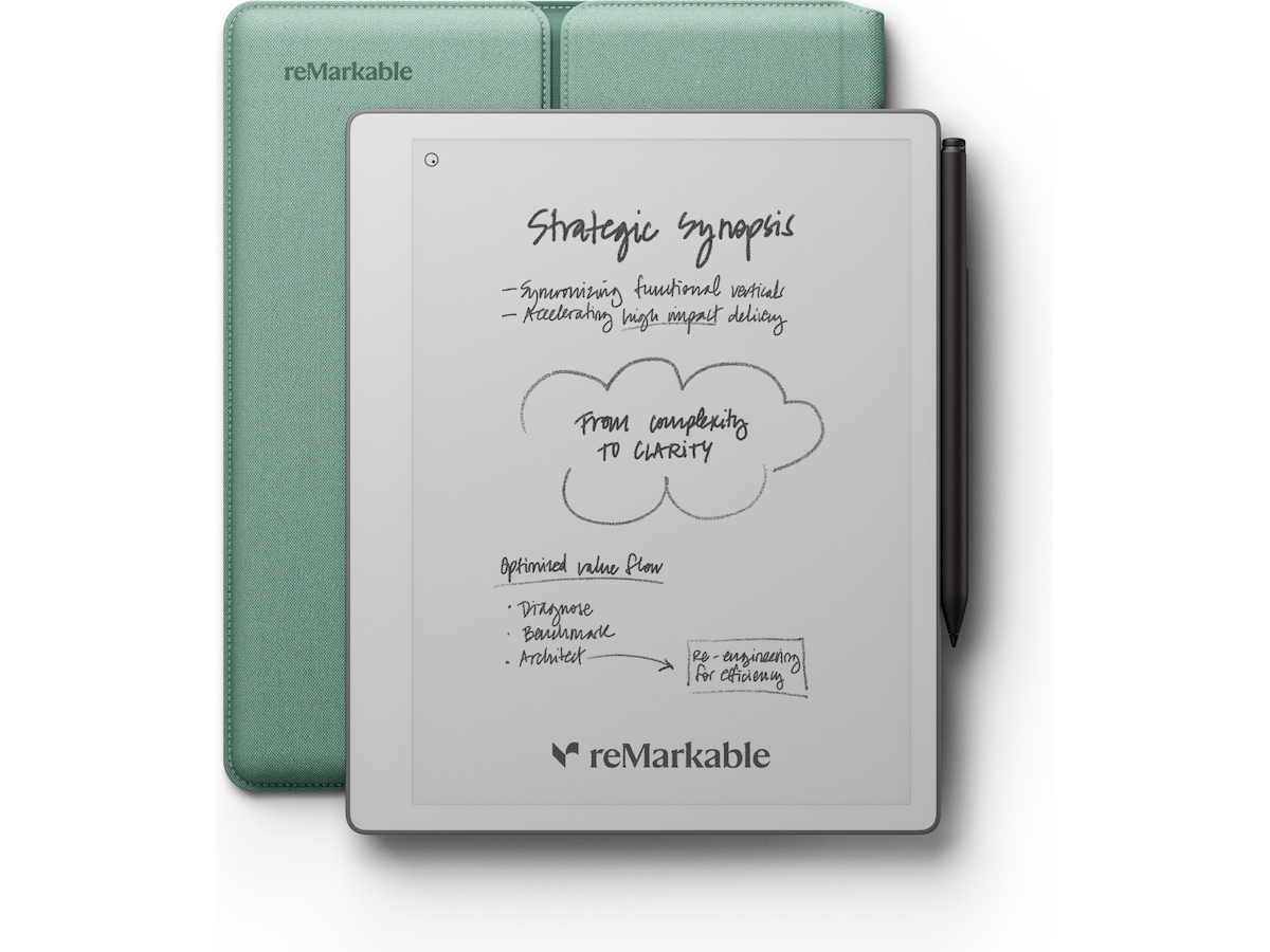 reMarkable Paper Pure 10,3" + Marker Plus + Sleeve Folio (mist green) Digitala anteckningsblock