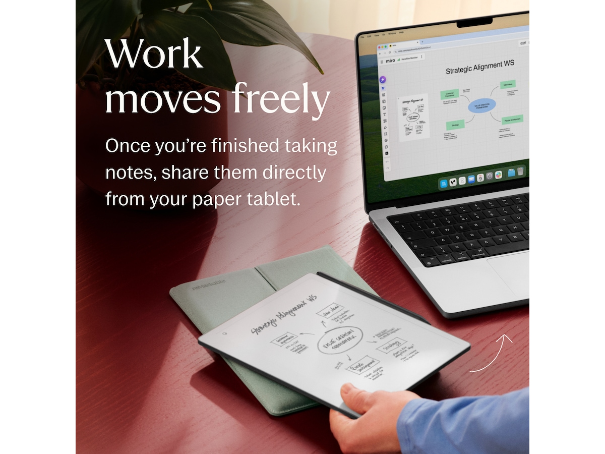 reMarkable Paper Pure 10,3" + Marker Plus + Sleeve Folio (mist green) Digitala anteckningsblock