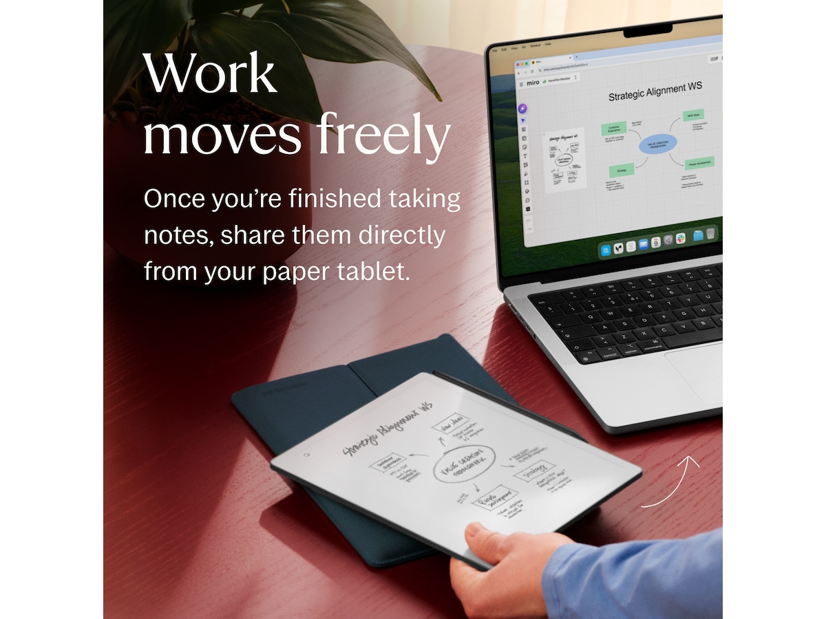 reMarkable Paper Pure 10,3" + Marker Plus + Sleeve Folio (ocean blue) Digitala anteckningsblock
