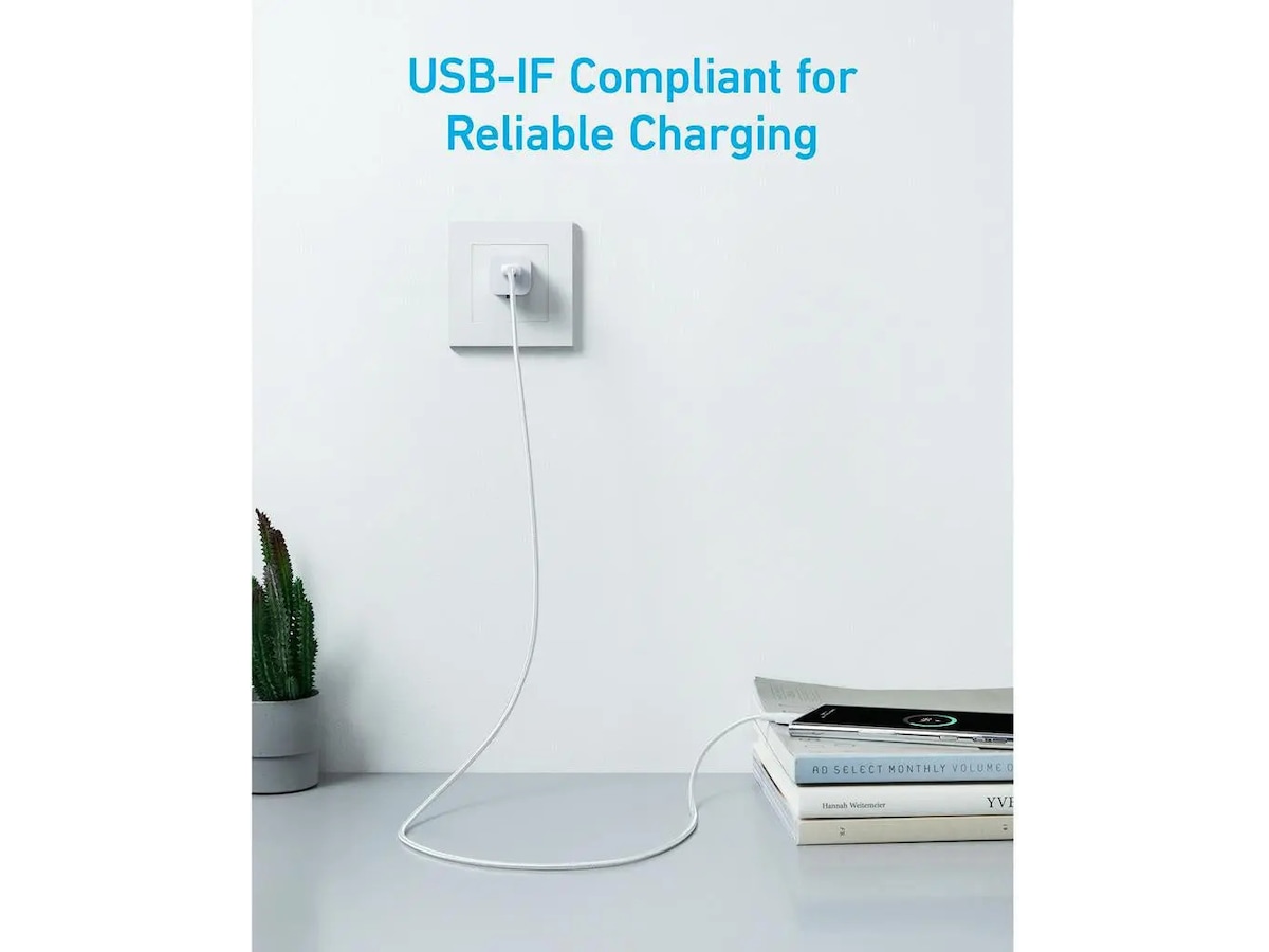 Anker 322 PowerLine USB-A till USB-C kabel 0,9m (vit) USB-kablar