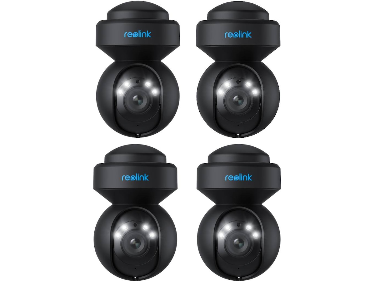 Reolink E1 Outdoor WiFi övervakningskamera 4-pack (svart) Övervakningskamera