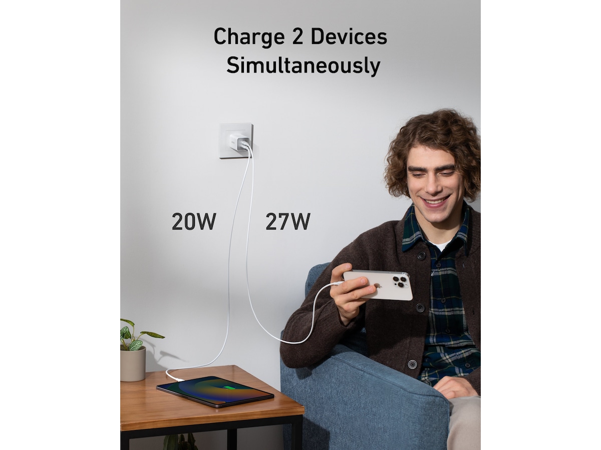 Anker 523 Nano 3 laddare (vit) Mobilladdare