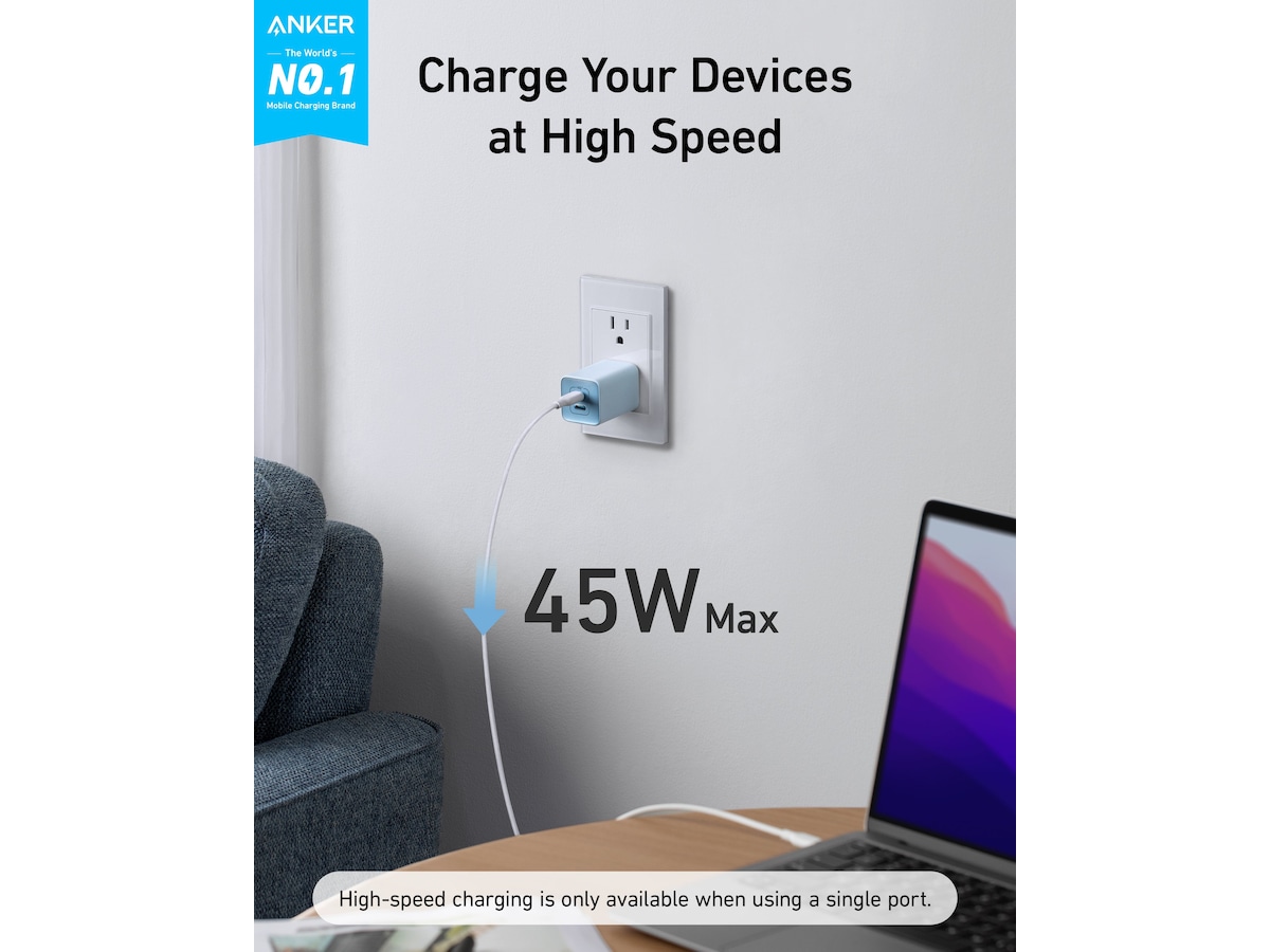 Anker 523 Nano 3 laddare (vit) Mobilladdare