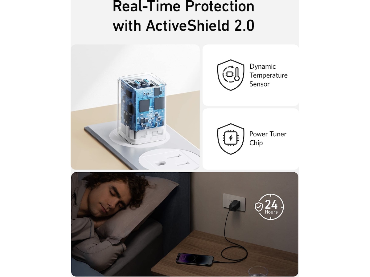 Anker 523 Nano 3 laddare (vit) Mobilladdare