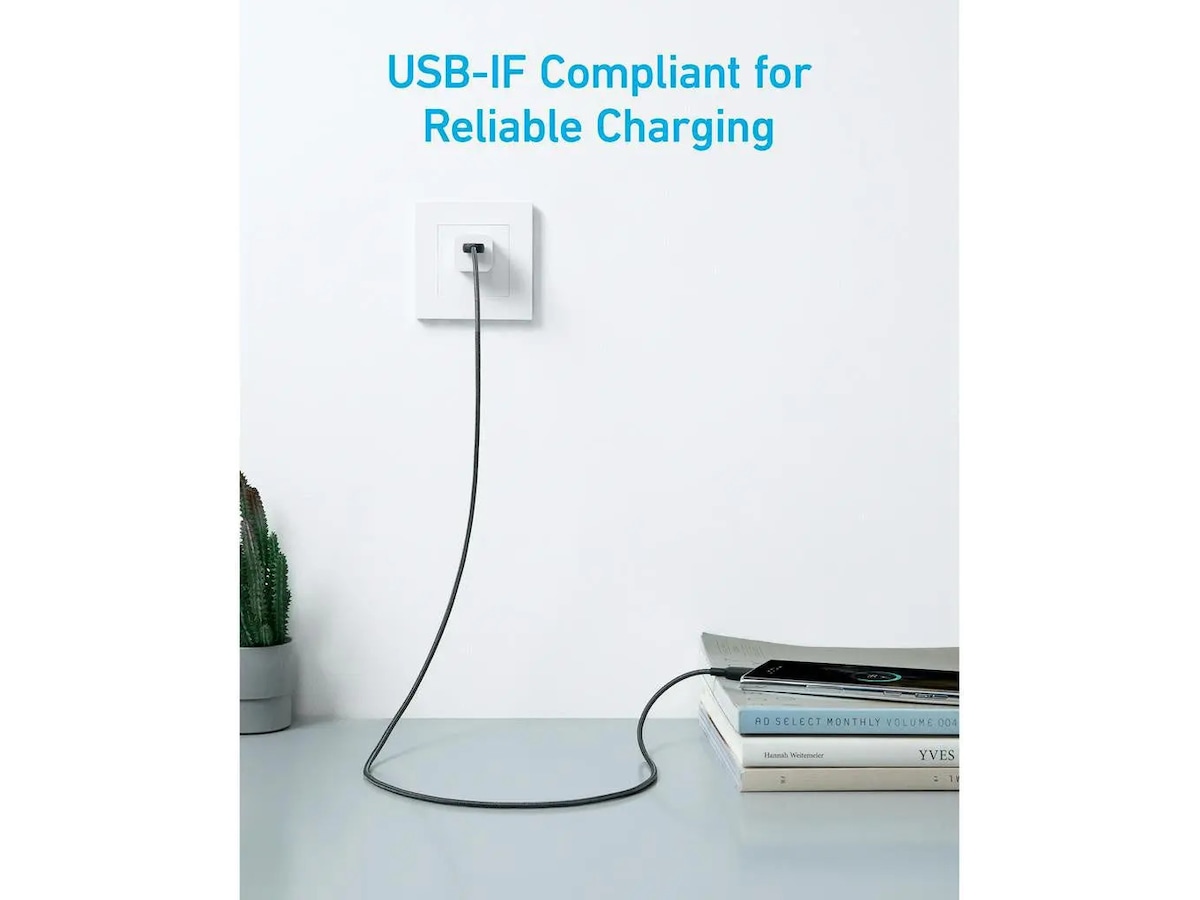 Anker 322 PowerLine USB-A till USB-C snabbladdning 1,8m kabel (svart) USB-kablar