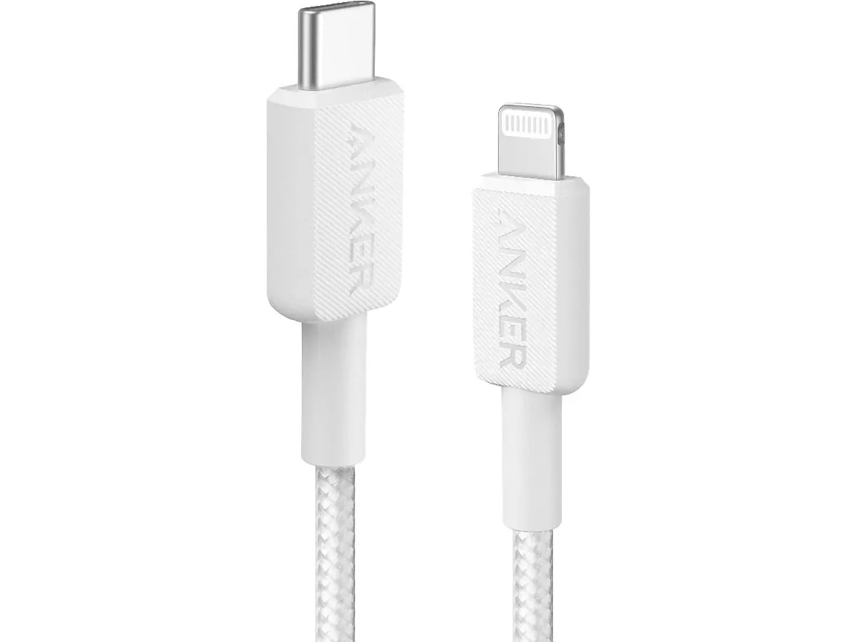 Anker 322 PowerLine USB-C till Lightning 1,8m kabel (vit) USB-kablar