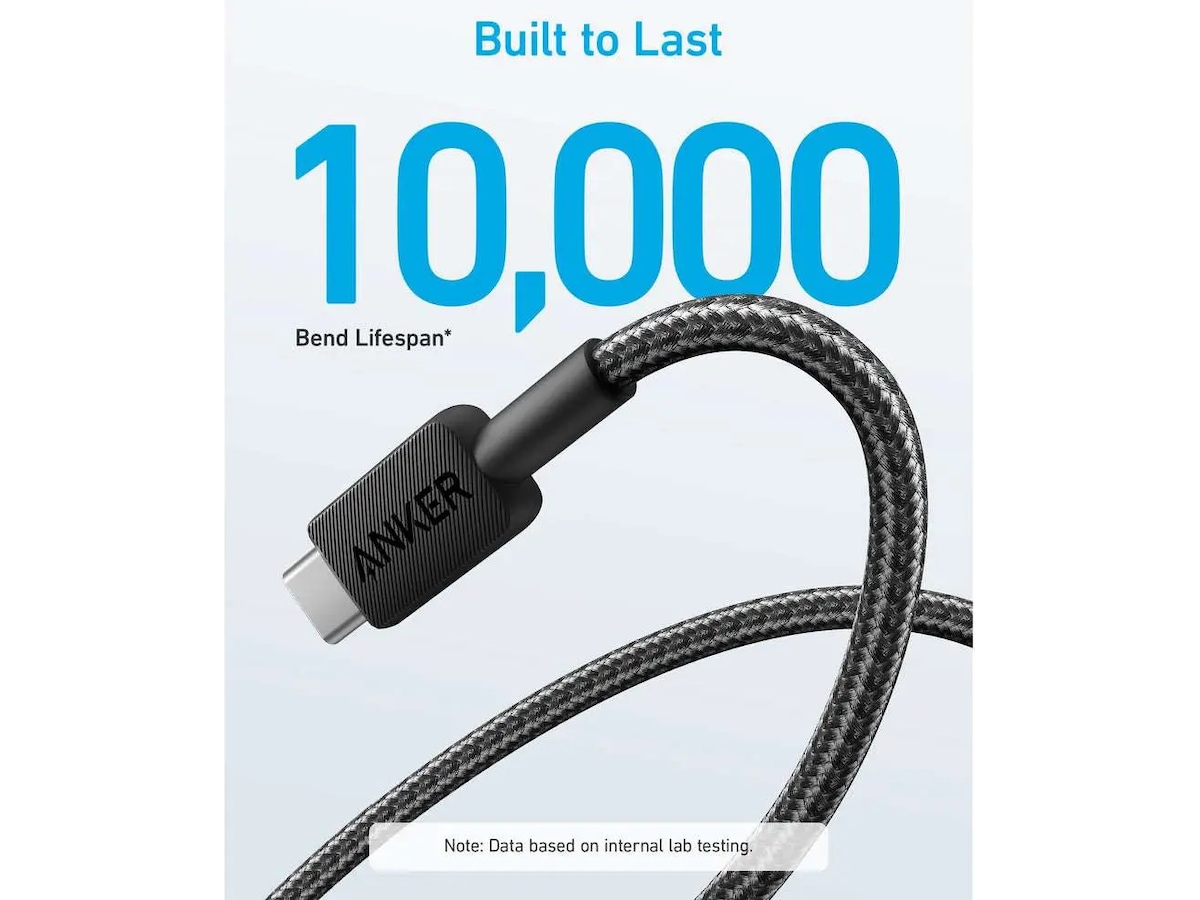 Anker 322 PowerLine USB-A till USB-C kabel 1,8m (vit) USB-kablar