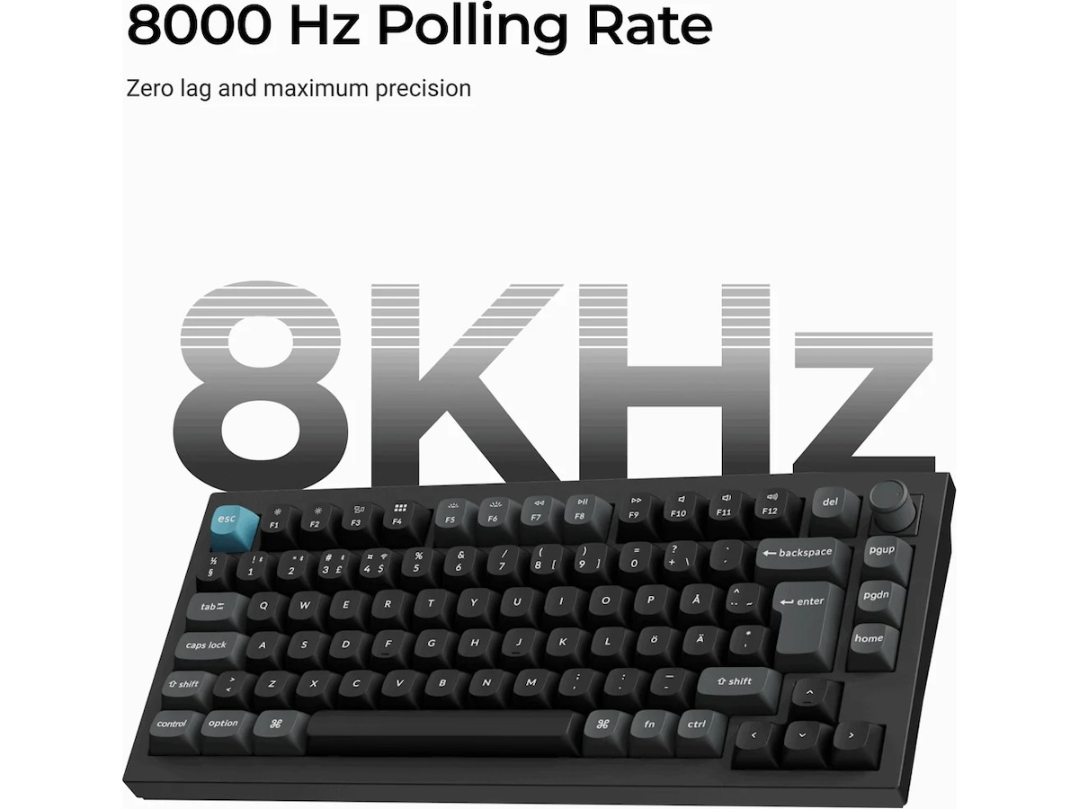 Keychron Q1 Ultra 75% 8K Red Trådlöst Gamingtangentbord Gamingtangentbord