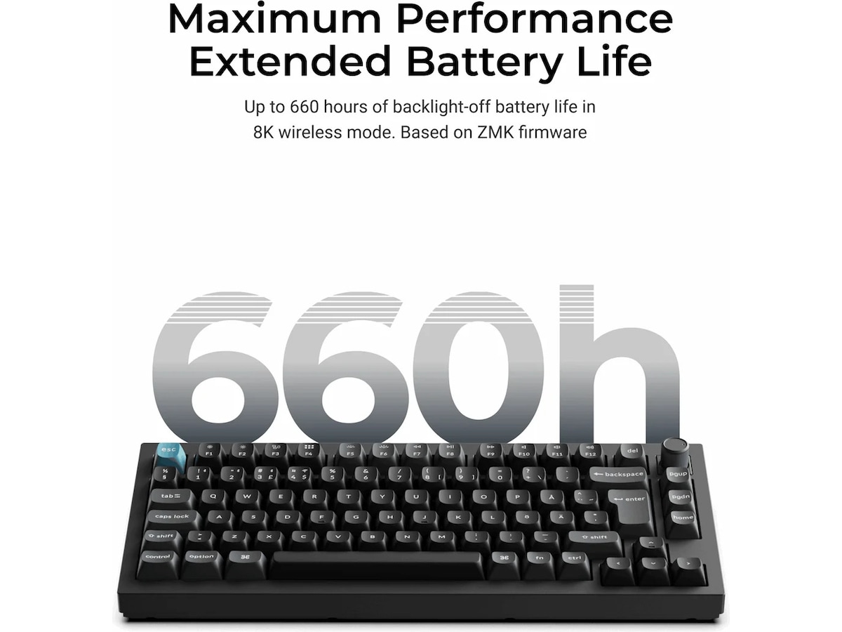 Keychron Q1 Ultra 75% 8K Red Trådlöst Gamingtangentbord Gamingtangentbord