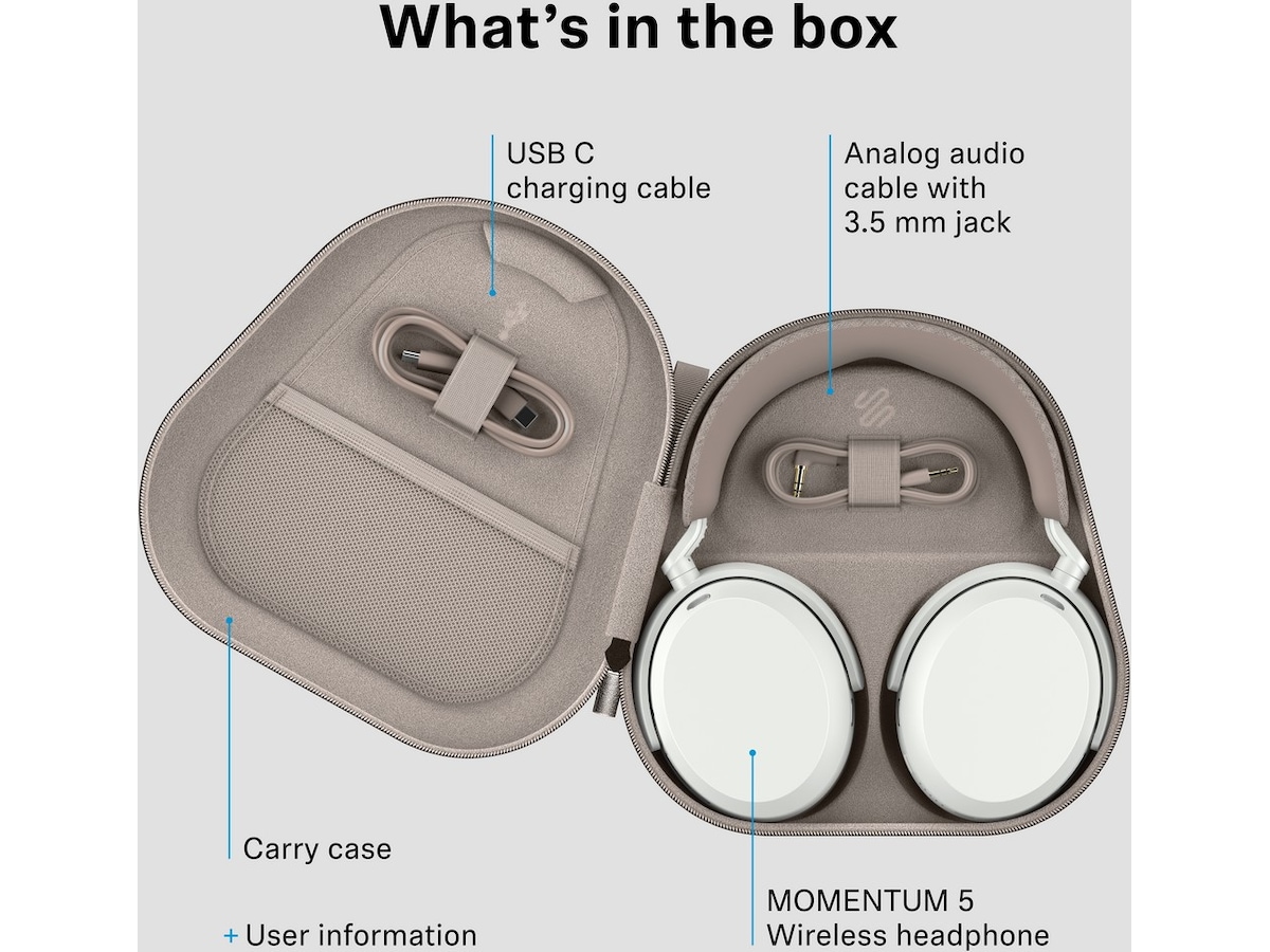 Sennheiser MOMENTUM 5 trådlösa hörlurar, Over-Ear (svart) Hörlurar