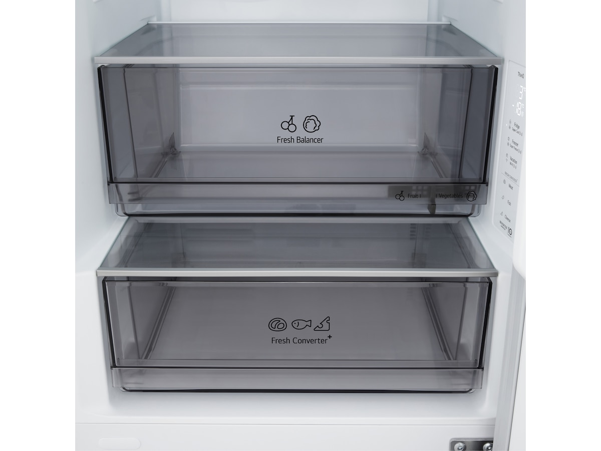 LG GBBS312CPY Kylskåp med frysfack 1.86M (Prime Steel) Kyl & frys kombiskåp