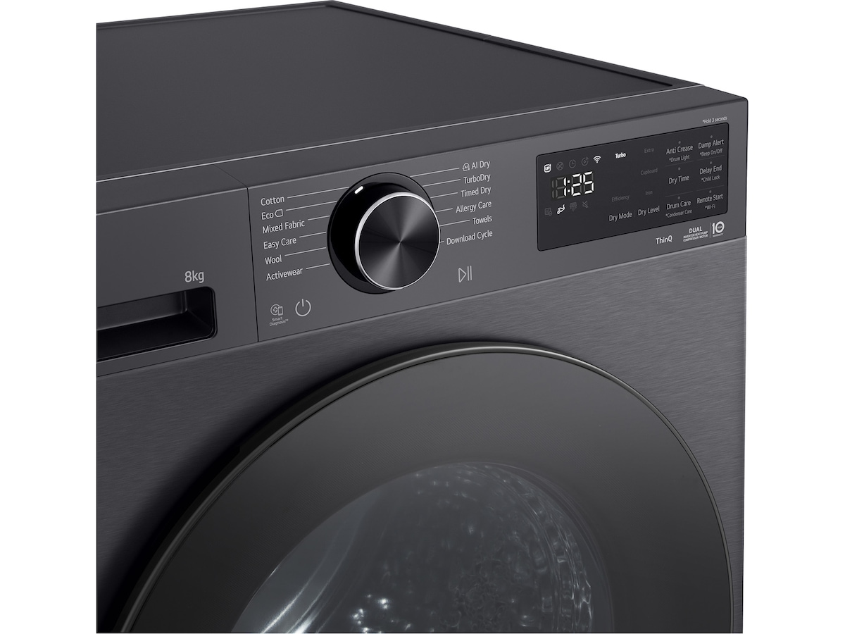 LG RHX5008TBB torktumlare 8kg (vit) Torktumlare