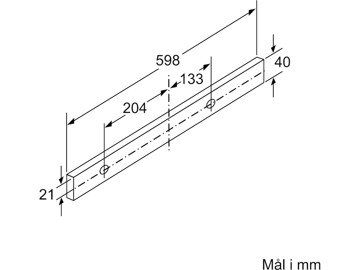 Siemens LI64LB531 iQ300 Utdragbar köksfläkt Väggmonterad köksfläkt