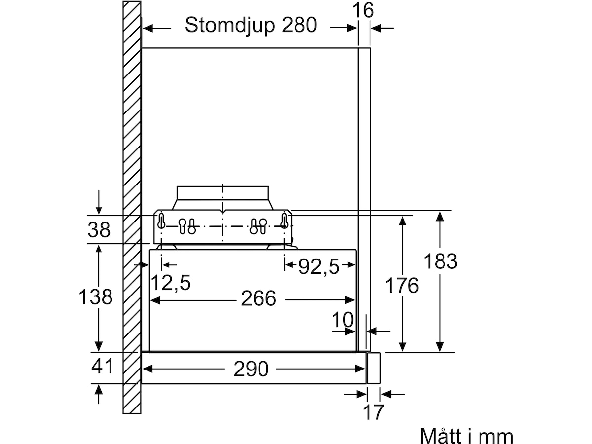 Siemens LI64LB531 iQ300 Utdragbar köksfläkt Väggmonterad köksfläkt