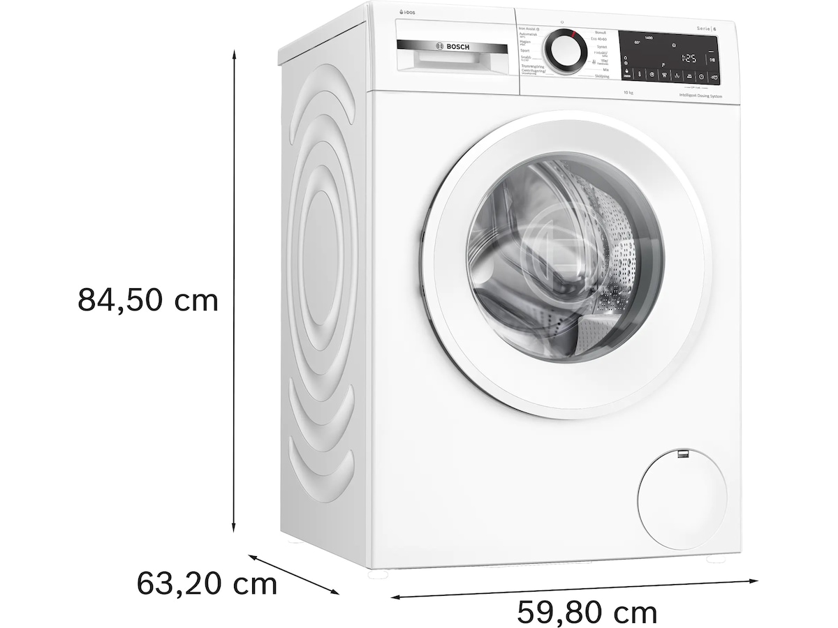 Bosch Serie 6 Tvättmaskin 10kg (vit) Tvättmaskin
