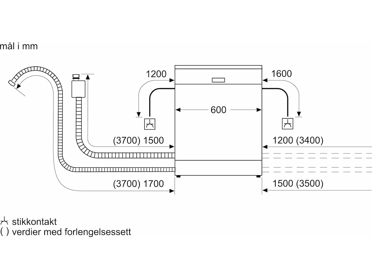 Siemens SN45ZS08CE iQ500 Underbyggd diskmaskin (Rostfritt stål) Underbyggd diskmaskin