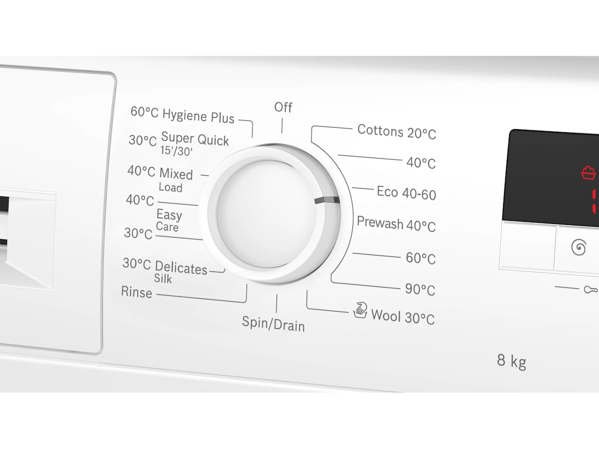 Bosch WGE03400SN Serie 2 Tvättmaskin (vit) Tvättmaskin