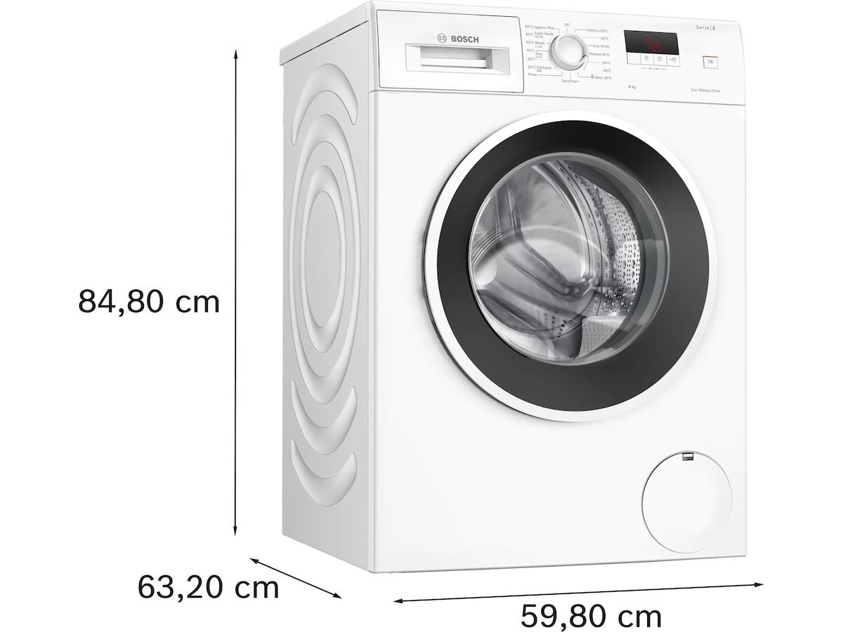 Bosch WGE03400SN Serie 2 Tvättmaskin (vit) Tvättmaskin