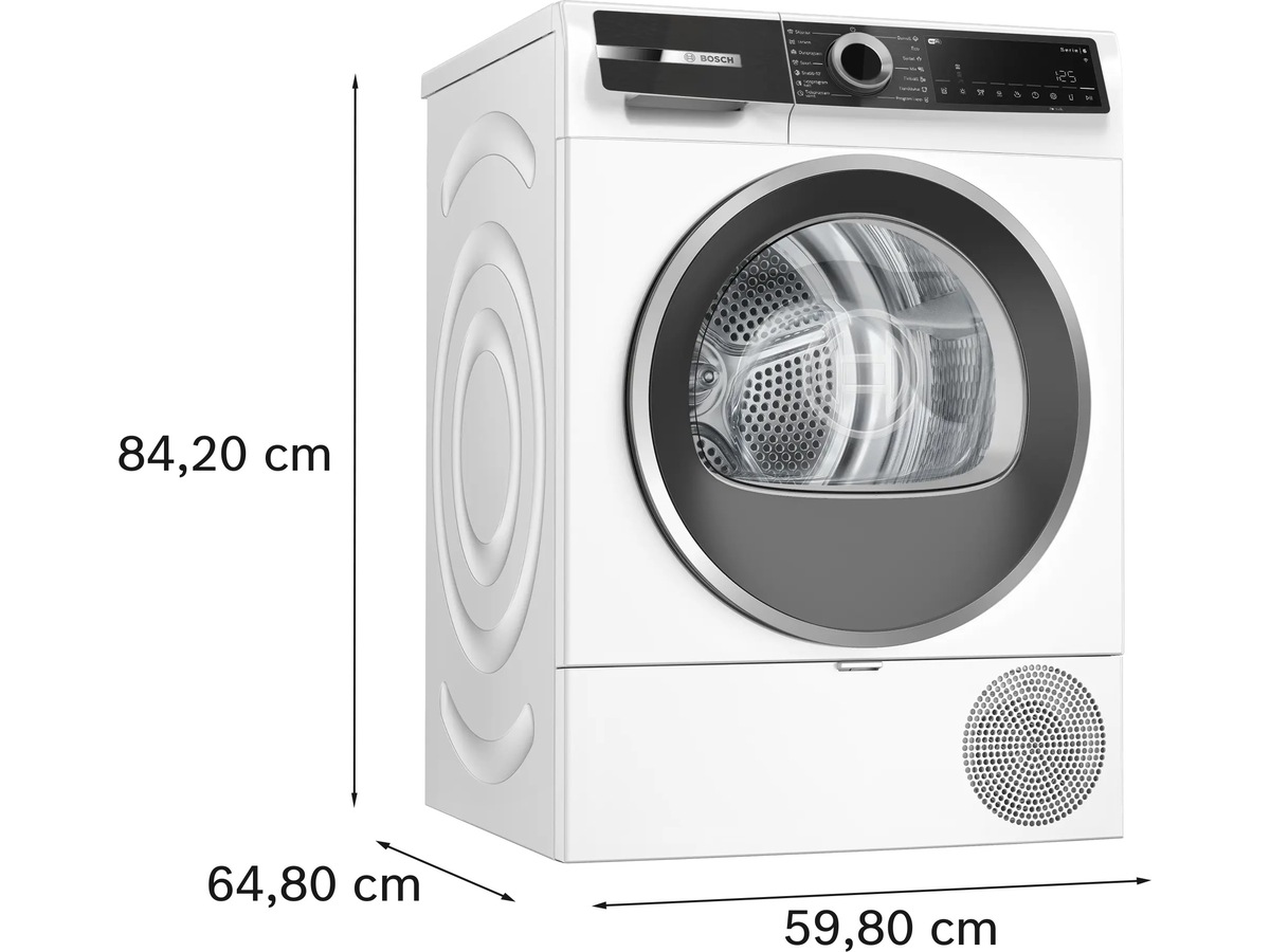 Bosch WQK2420LSN Serie 6 Värmepumpstorktumlare 9 kg (vit) Torktumlare