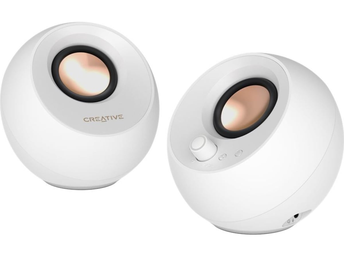 Creative Pebble Pro RGB PC-högtalare (vit) 2.0 Högtalare