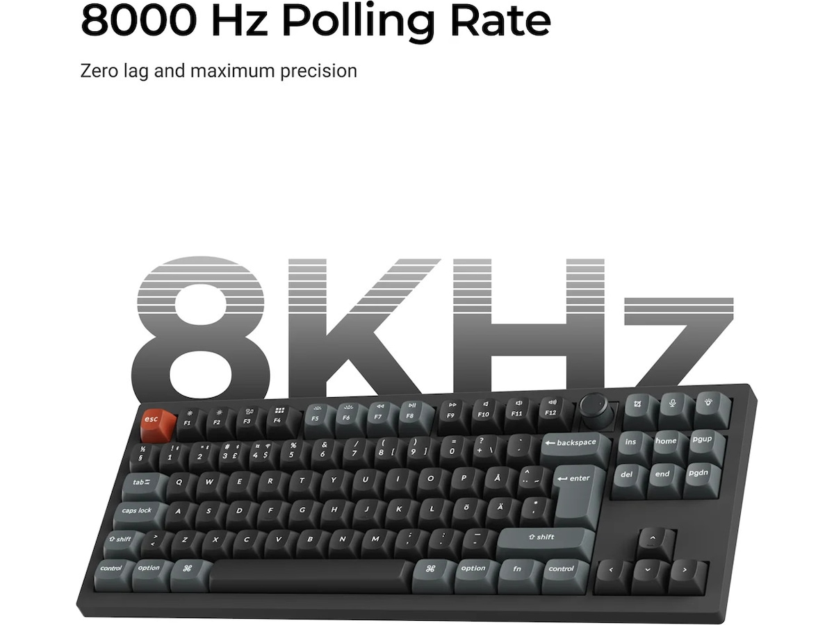 Keychron V3 Ultra 80% 8K Brown Trådlöst Gamingtangentbord Gamingtangentbord