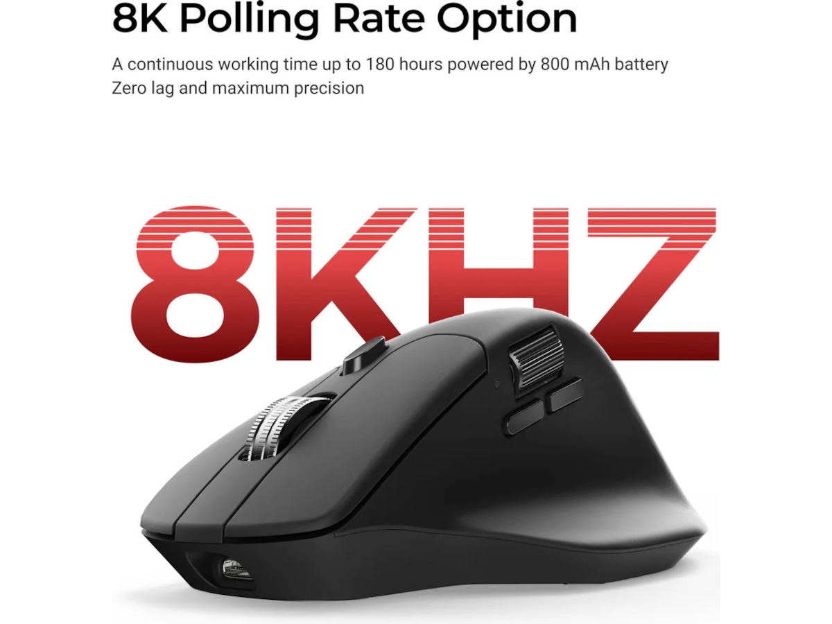 Keychron M6 trådlös optisk mus (svart) Mus