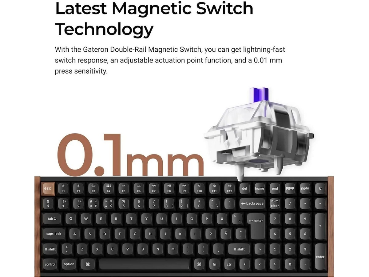 Keychron K4 HE Trådlöst Gamingtangentbord (svart) Gamingtangentbord