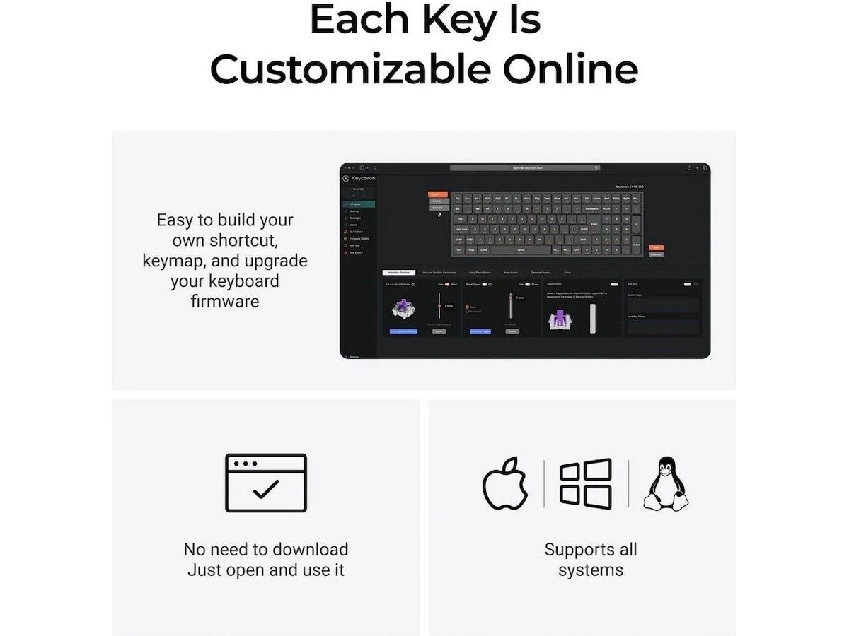 Keychron K4 HE Trådlöst Gamingtangentbord (svart) Gamingtangentbord