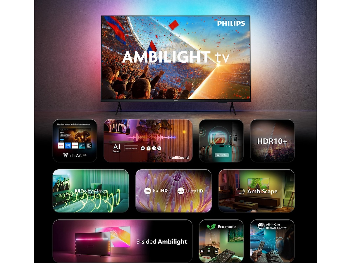 Philips 55'' PUS8001 4K Ambilight LED Smart TV (2026) 50 - 59 tums TV