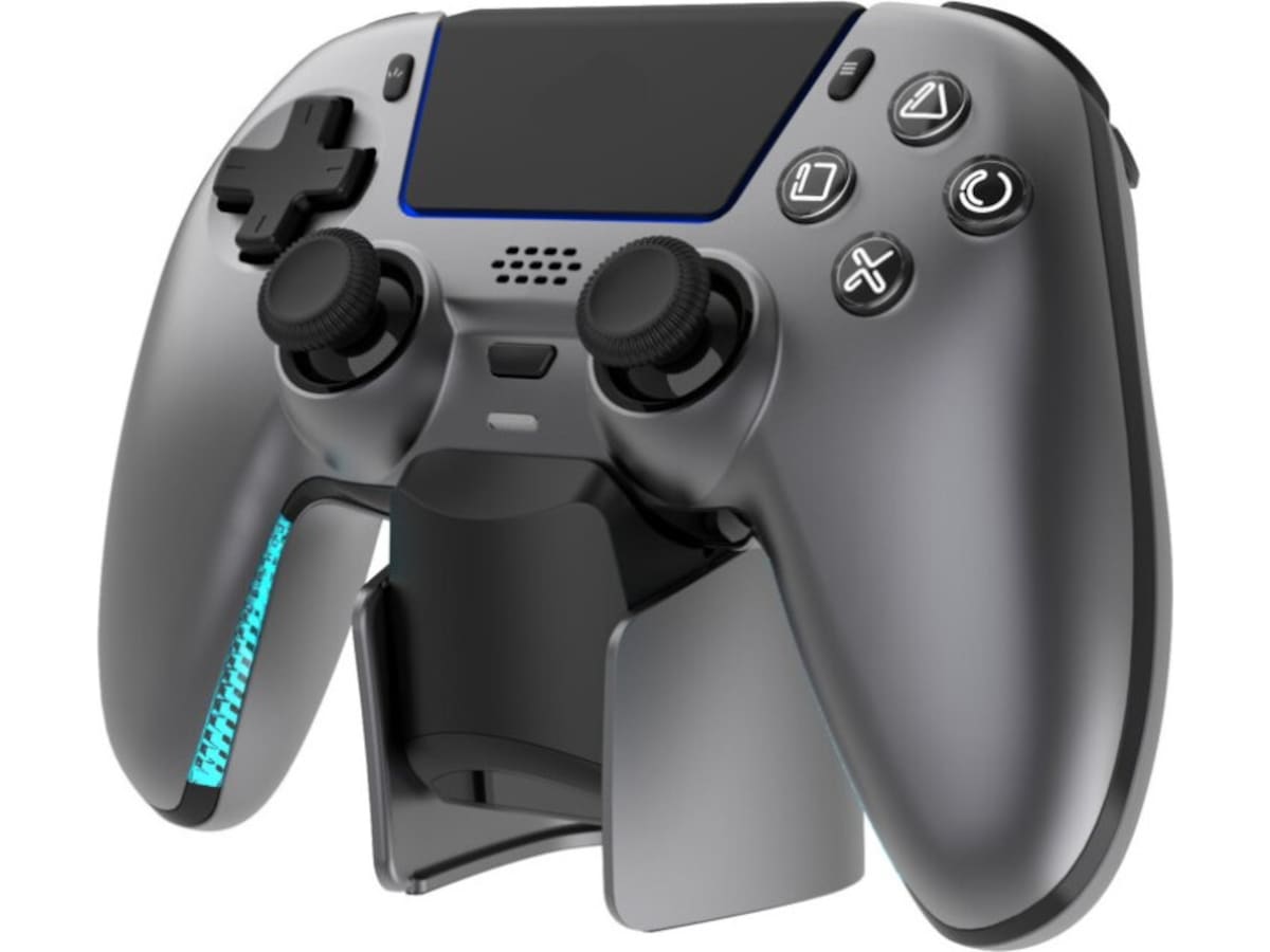 Deltaco Gaming Trådlös Handkontroll Metallic Painted (PS5) (Steel Gray) Tillbehör till spelkonsoler