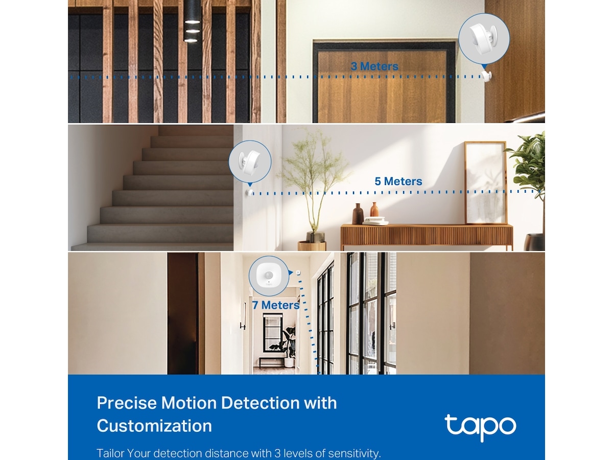 Tapo T100 V1.2 Smart rörelsesensor 3-pack Sensorer