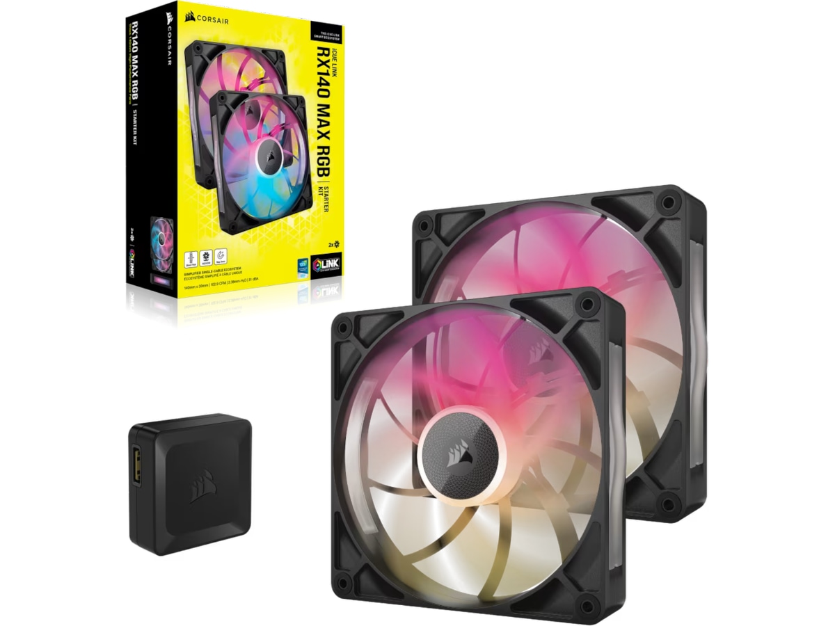 Corsair iCUE LINK RX140 RGB MAX Fläkt 2pk (svart) -B-Grade Demo övrigt