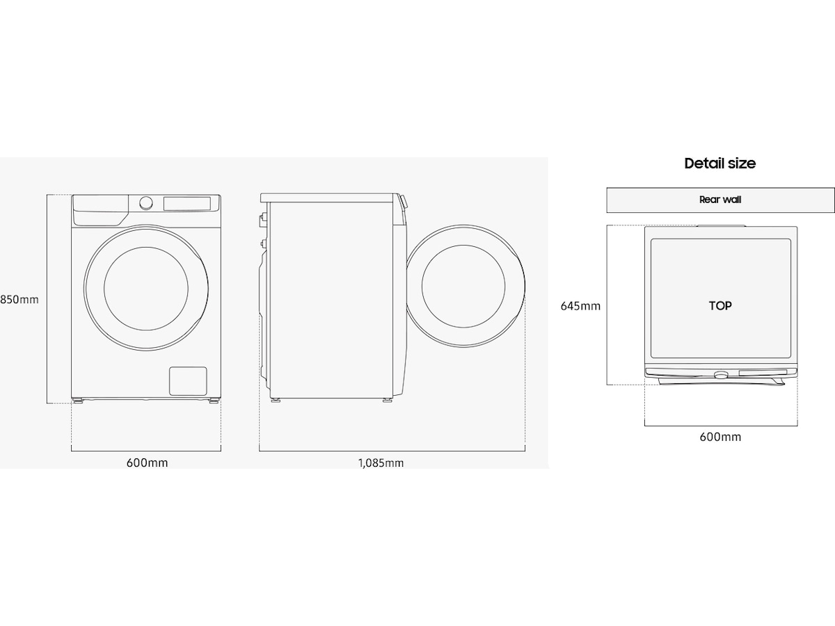 Samsung Tvättmaskin med Torktumlare AI Wash 9kg + 6kg Kombinerad tvättmaskin och torktumlare