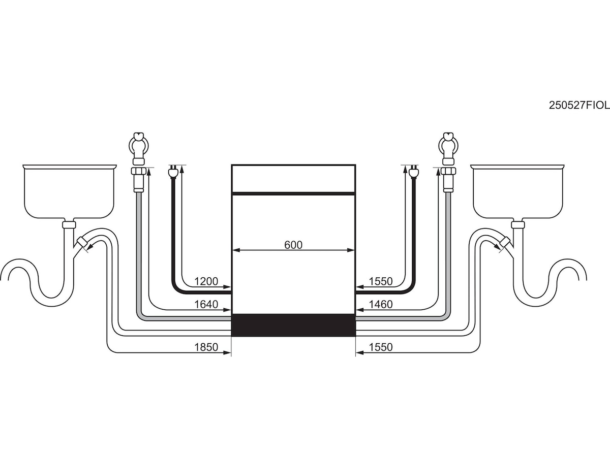 Electrolux E72UA200SX diskmaskin Underbyggd diskmaskin