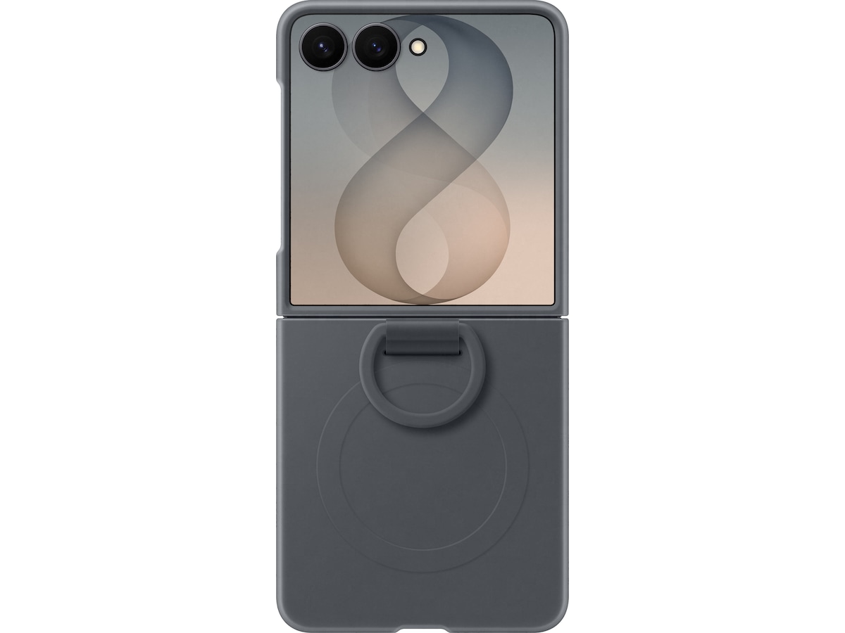 Samsung Galaxy Z Flip8 Ring Magnet Silikonfodral (graphite) Mobilskal