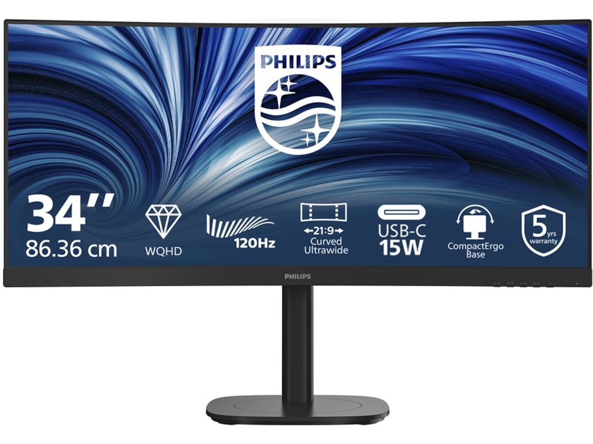 Philips 34" curved skärm 34B2N3500C/00 Bildskärmar