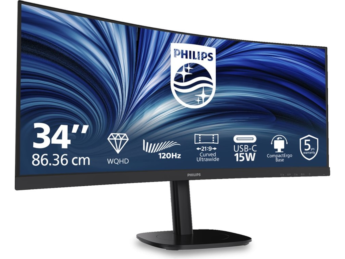 Philips 34" curved skärm 34B2N3500C/00 Bildskärmar