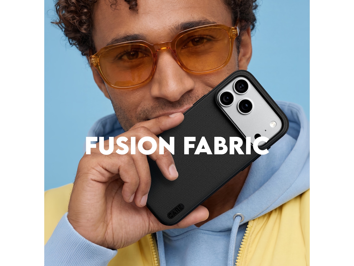 PanzerGlass CARE iPhone 17 Pro Max / 18 Pro Max Fusion Fabric fodral (svart) Mobilskal