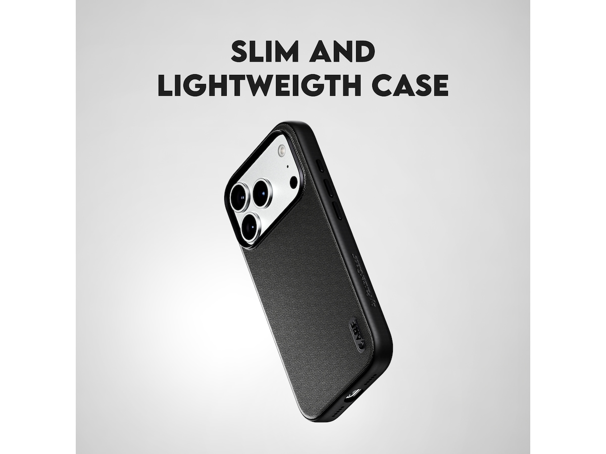 PanzerGlass CARE iPhone 17 Pro Max / 18 Pro Max Fusion Fabric fodral (svart) Mobilskal