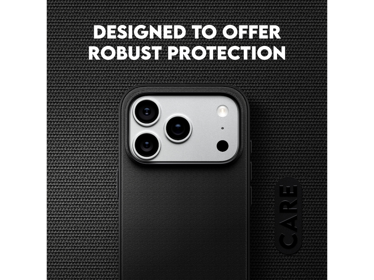 PanzerGlass CARE iPhone 17 Pro Max / 18 Pro Max Fusion Fabric fodral (svart) Mobilskal
