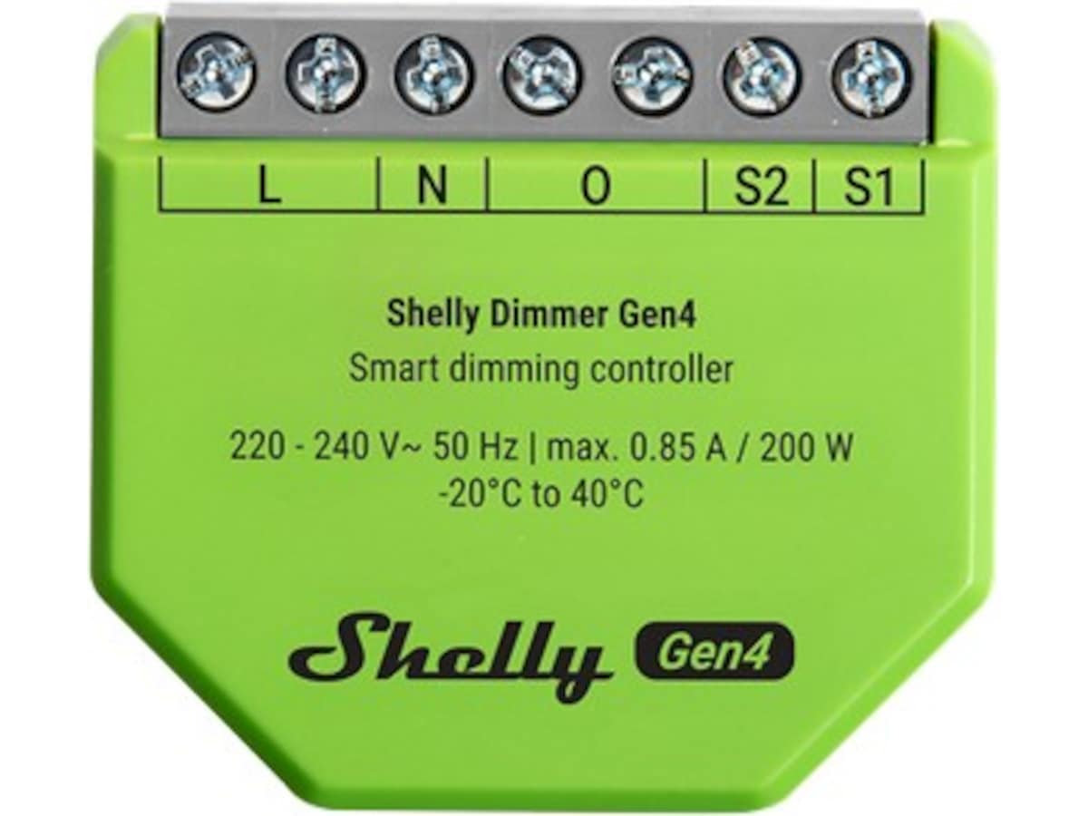 Shelly Dimmer Gen4 Strömbrytare, dimmers & ljusstyrning